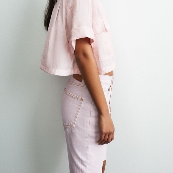 NEW ZARA SOLID COLOR STRAIGHT CUT SHORTS - Picture 7 of 10